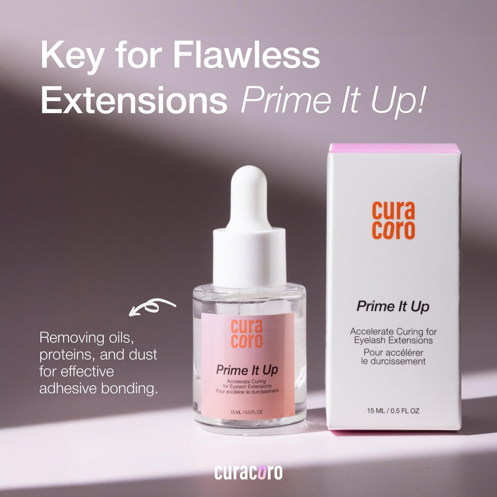 Curacoro Eyelash Extension Primer 15 ml – Prime It Up for Stronger Bonding