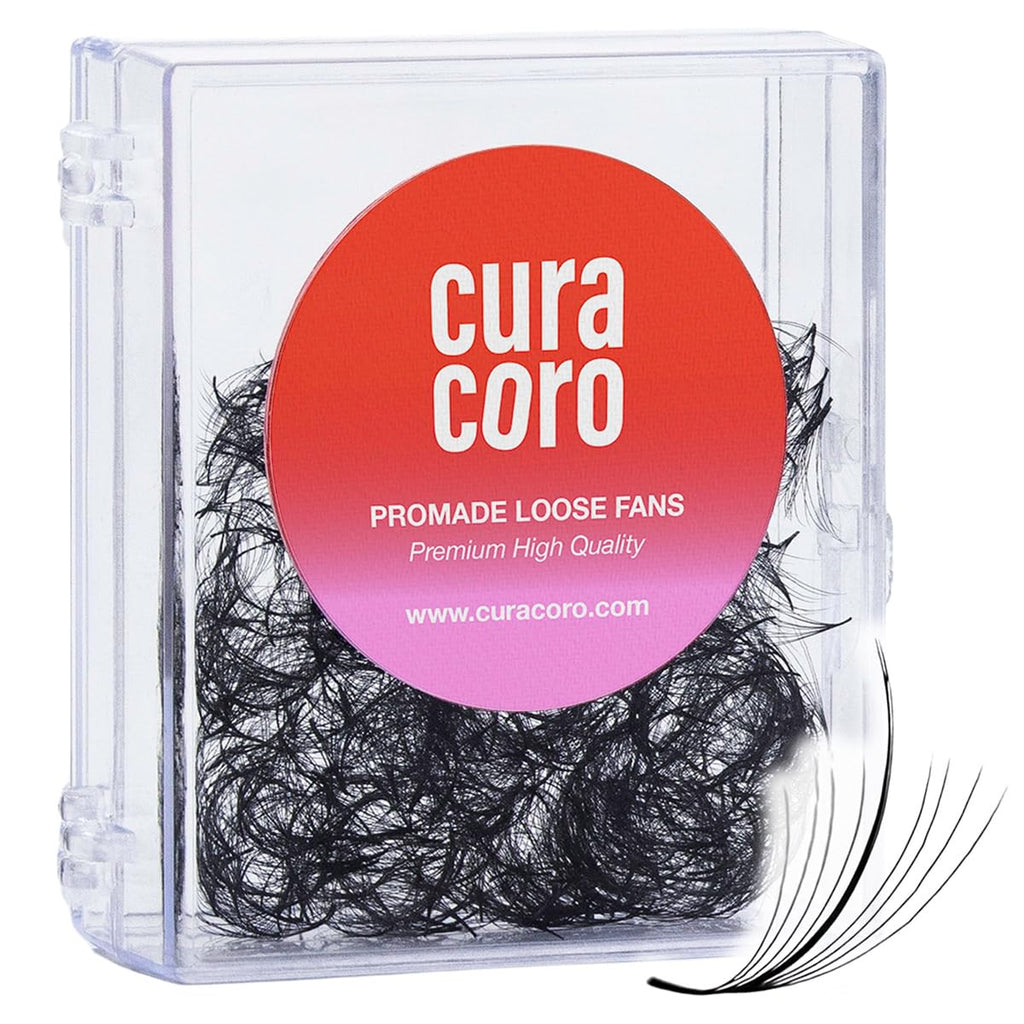 Curacoro Promade Wispy Fans – 9D 0.05D, 17mm Lash Extensions (500 Count)