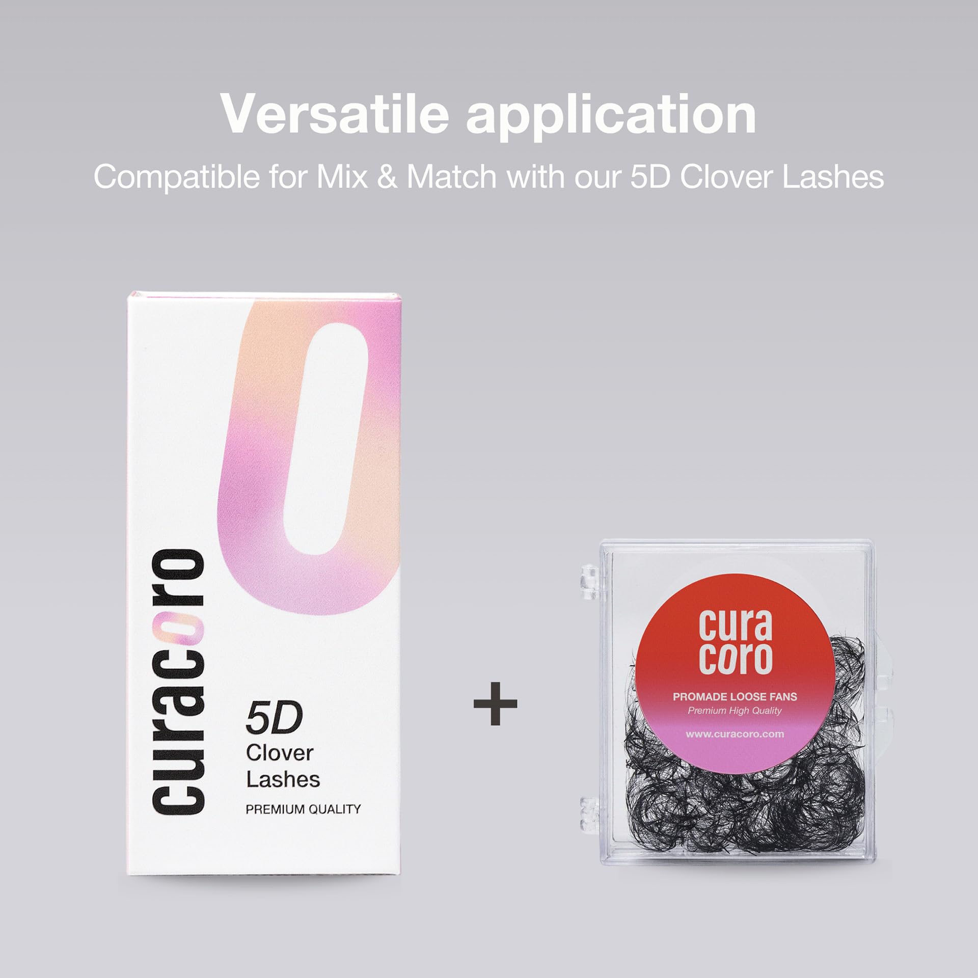 Curacoro 5D W-Shaped Clover Eyelashes Extension | 0.07mm | C/CC/D Curl | 8–15mm