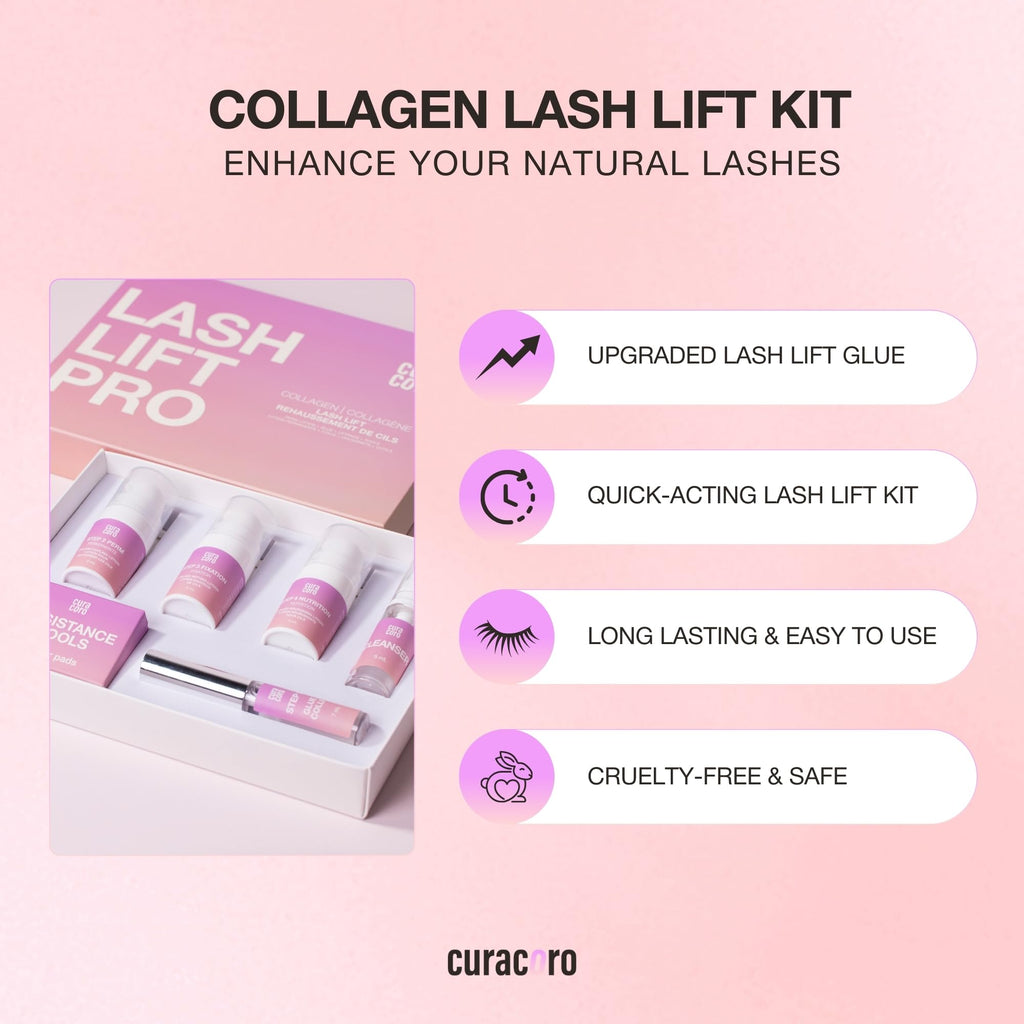 CURACORO Lash Lift Kit – Professional Eyelash Perm, 6-8 Week Curl, Nourishing Collagen