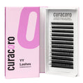 Curacoro YY Eyelashes Extensions – 2D Fans, 0.07 D, 11mm, Full Fluffy Volume