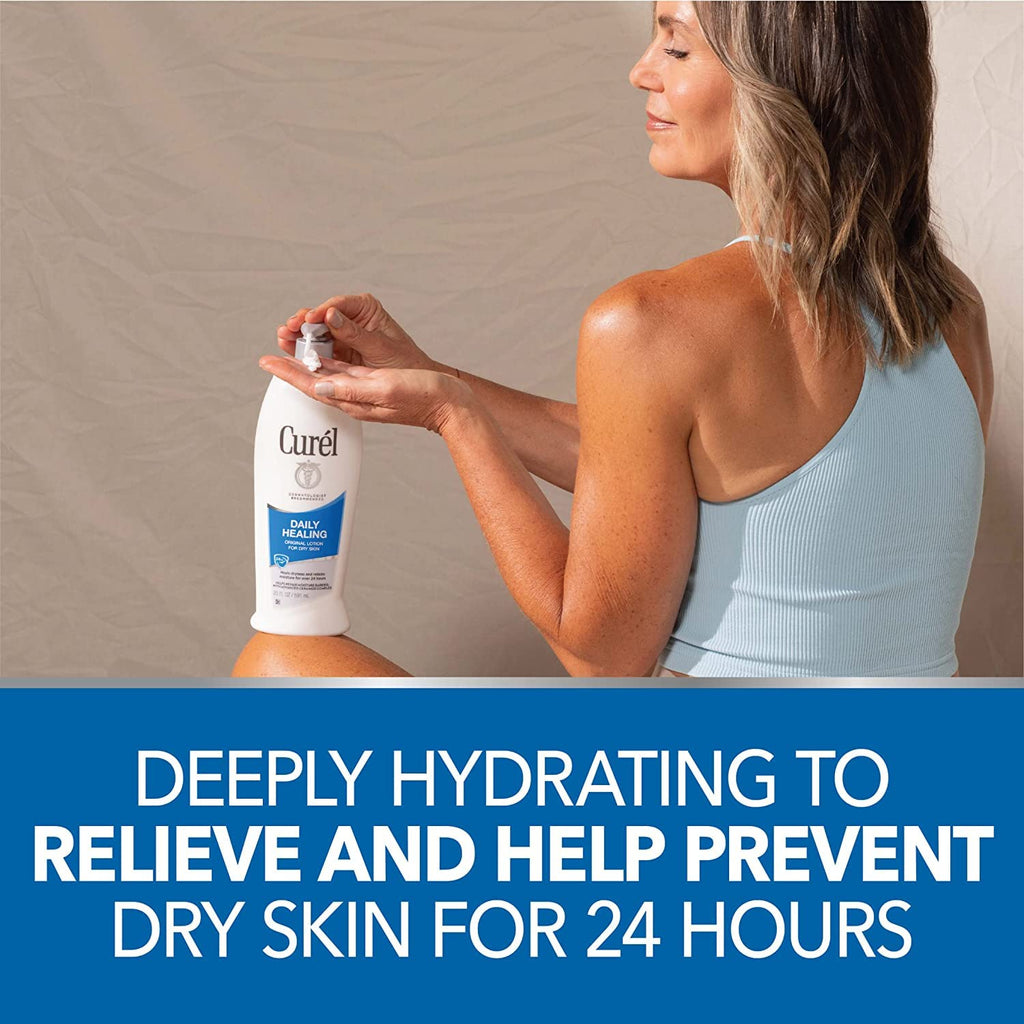 Curel Daily Healing Original Lotion 13 oz Pack of 3 | 24-Hour Hydration for Dry Skin