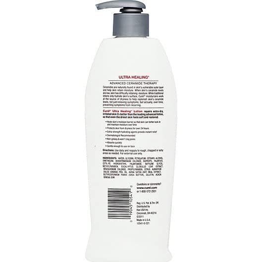 Curel Ultra Healing Lotion for Extra Dry Skin — 13 oz (Pack of 2)