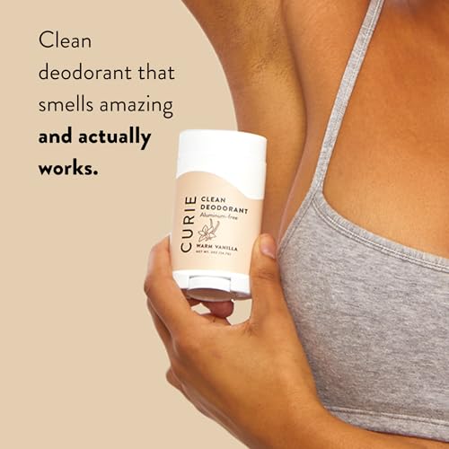 Curie Aluminum-Free Natural Deodorant Travel Size – 3 Pack (Vegan, Non-Toxic)