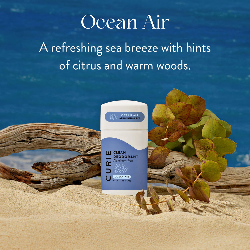 Curie Natural Deodorant for Women – Coconut Nectar & Ocean Air | Aluminum-Free, Clean, Vegan (2pk)
