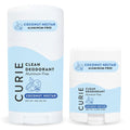 Curie Natural Deodorant Aluminum Free – Coconut Nectar Stick & Travel Size for Women (2 Pack) – Non-Toxic, Clean, Vegan