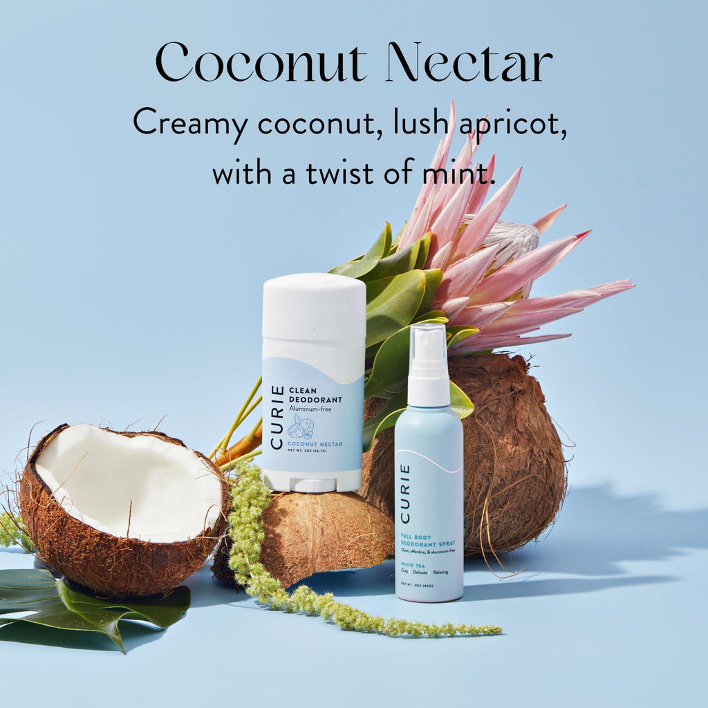 Curie Aluminum-Free Natural Deodorant Travel Size – 3 Pack (Vegan, Non-Toxic)
