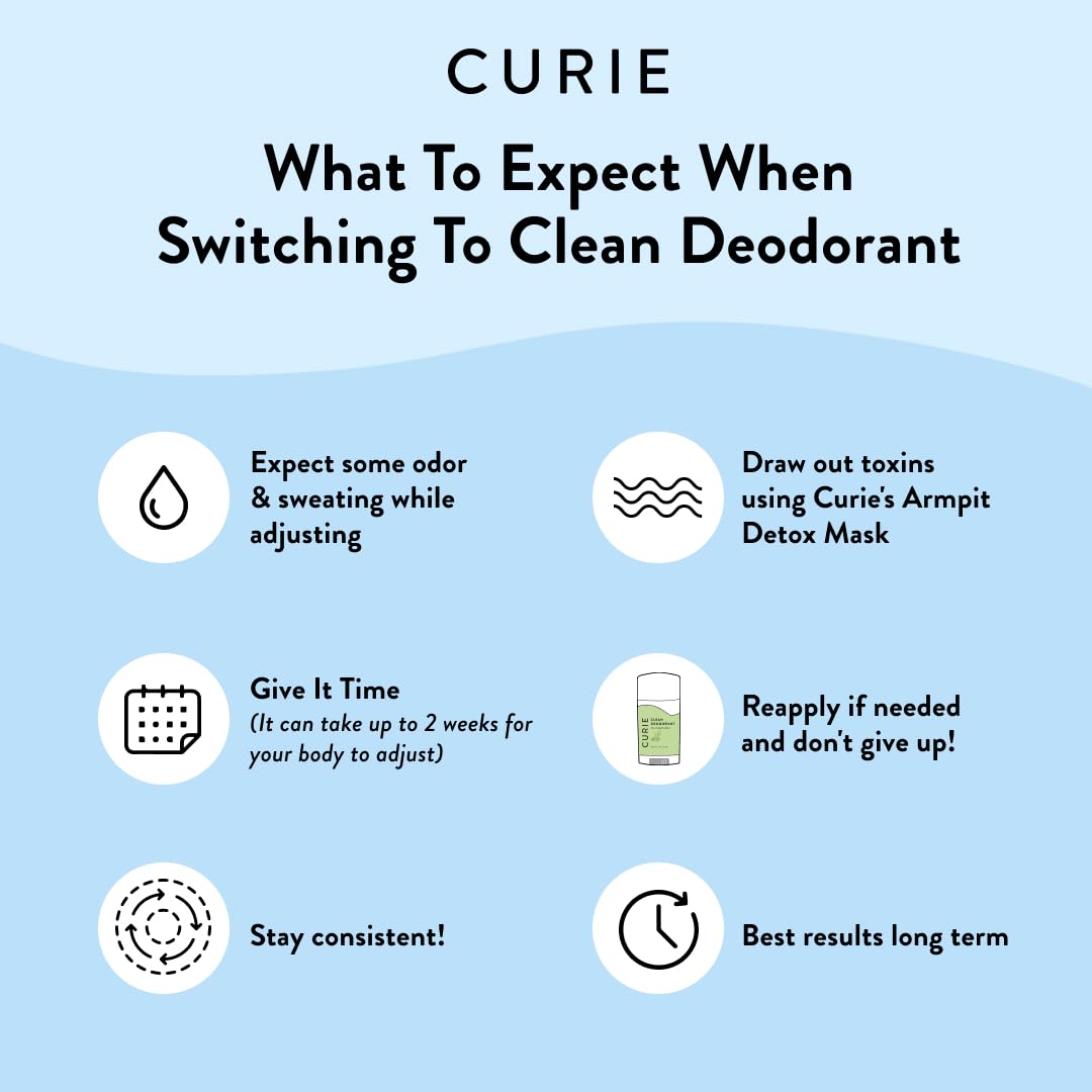 Curie Peach Soleil Natural Deodorant for Women – Aluminum-Free, Vegan, Paraben-Free (3pk)
