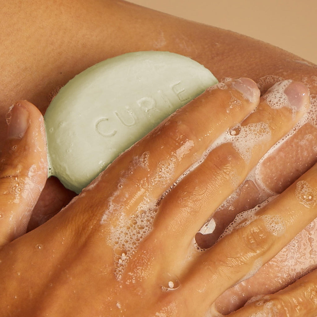 Curie White Tea Detoxifying Body Wash Bar – Bentonite Clay & Volcanic Ash, Sulfate-Free, 3PK