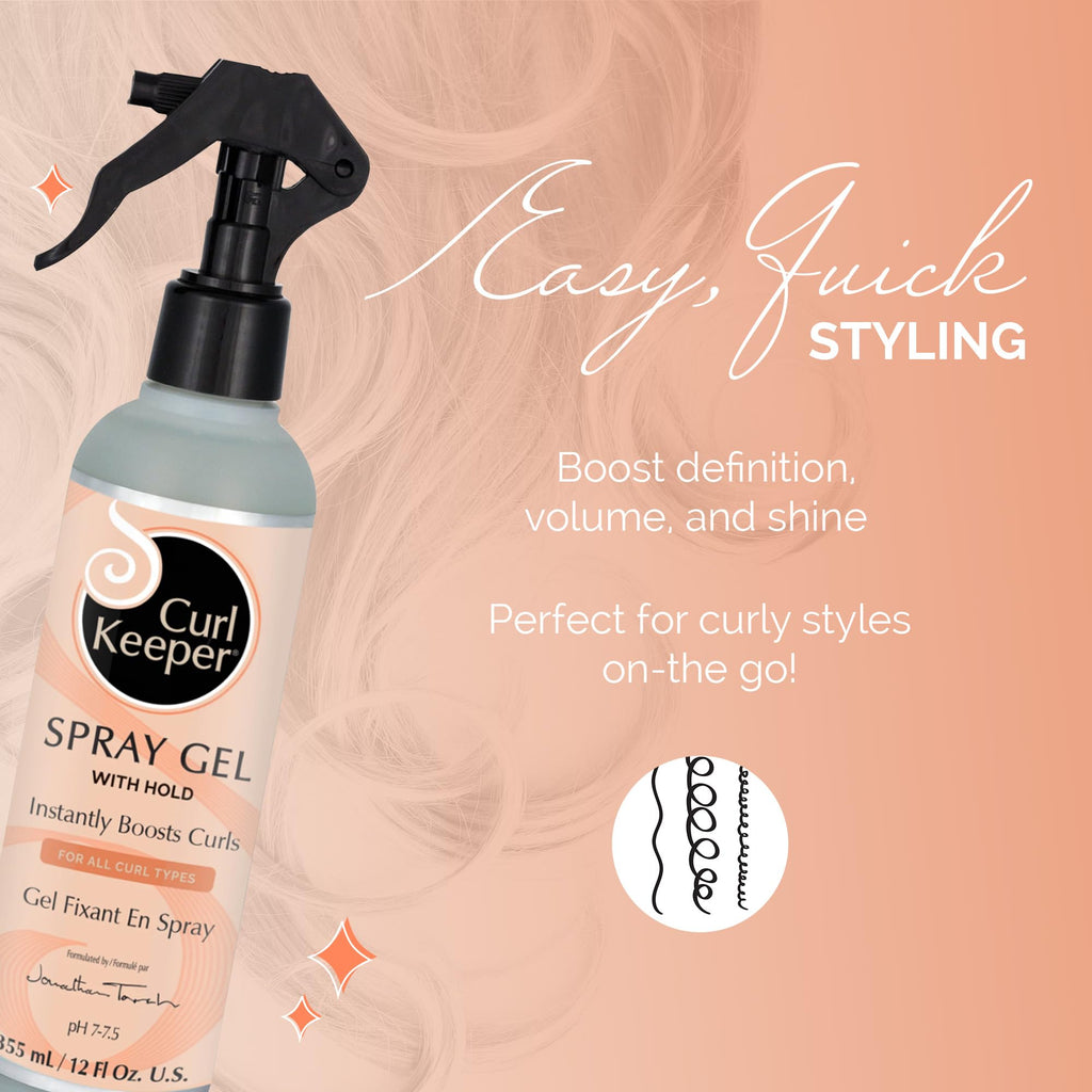 Curl Keeper Hair Gel for Curls – Water-Based Hold & Humidity Protection (12 oz)