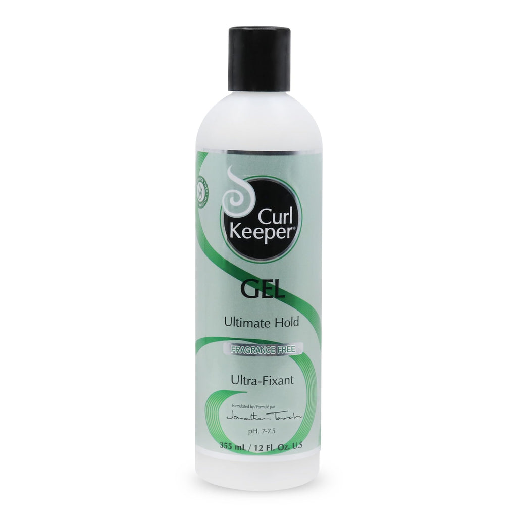 Curl Keeper Ultimate Hold Gel – Fragrance-Free, Water-Based, 12 oz for Frizz Control & Defined Curls