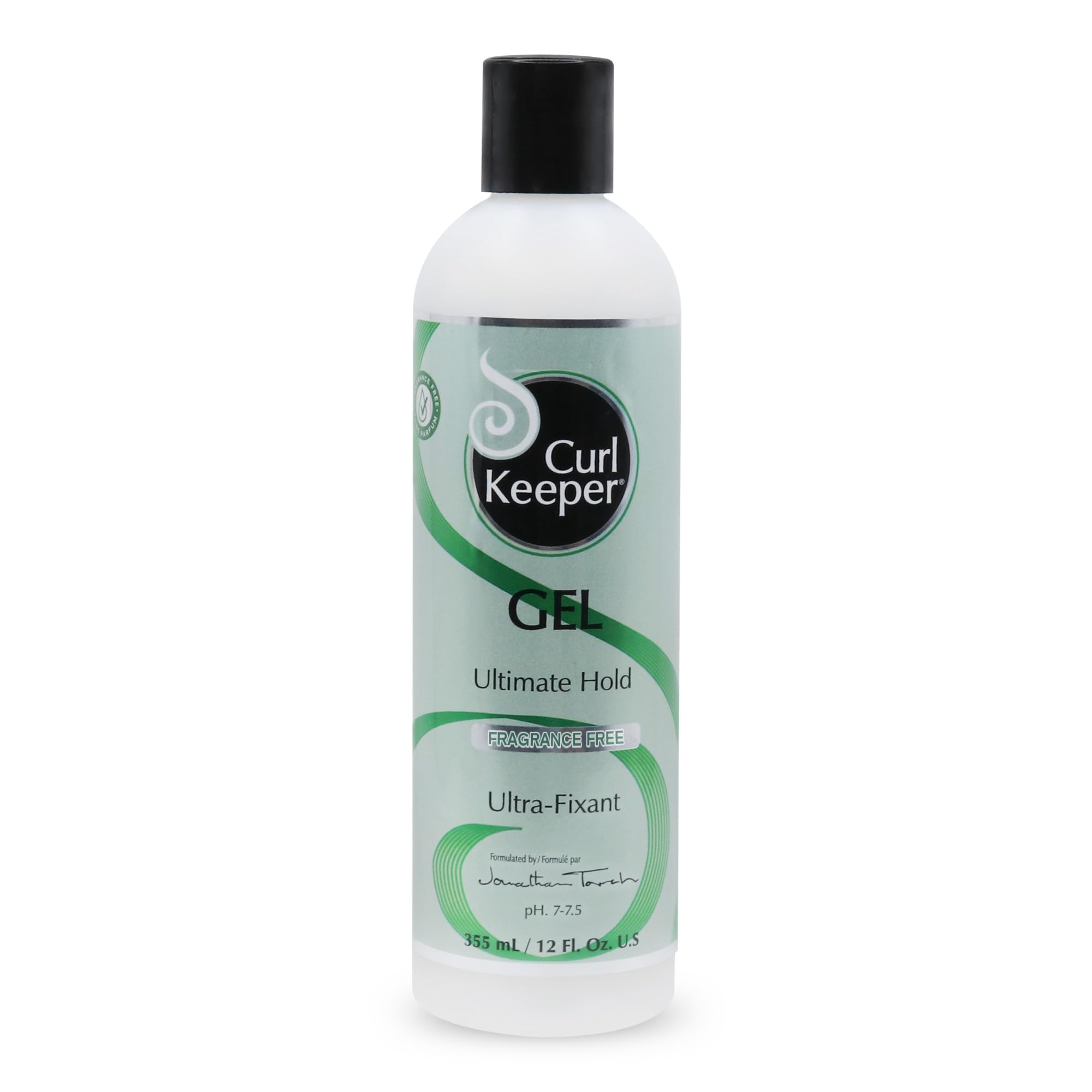 Curl Keeper Ultimate Hold Gel – Fragrance-Free, Water-Based, 12 oz for Frizz Control & Defined Curls