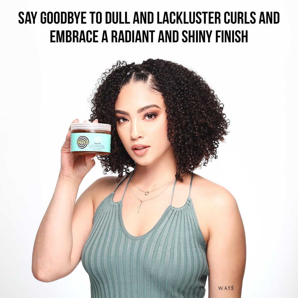 Curldaze Glossy Shine Gel with Kukui Oil | Defines Curls, Frizz Control, and Shine