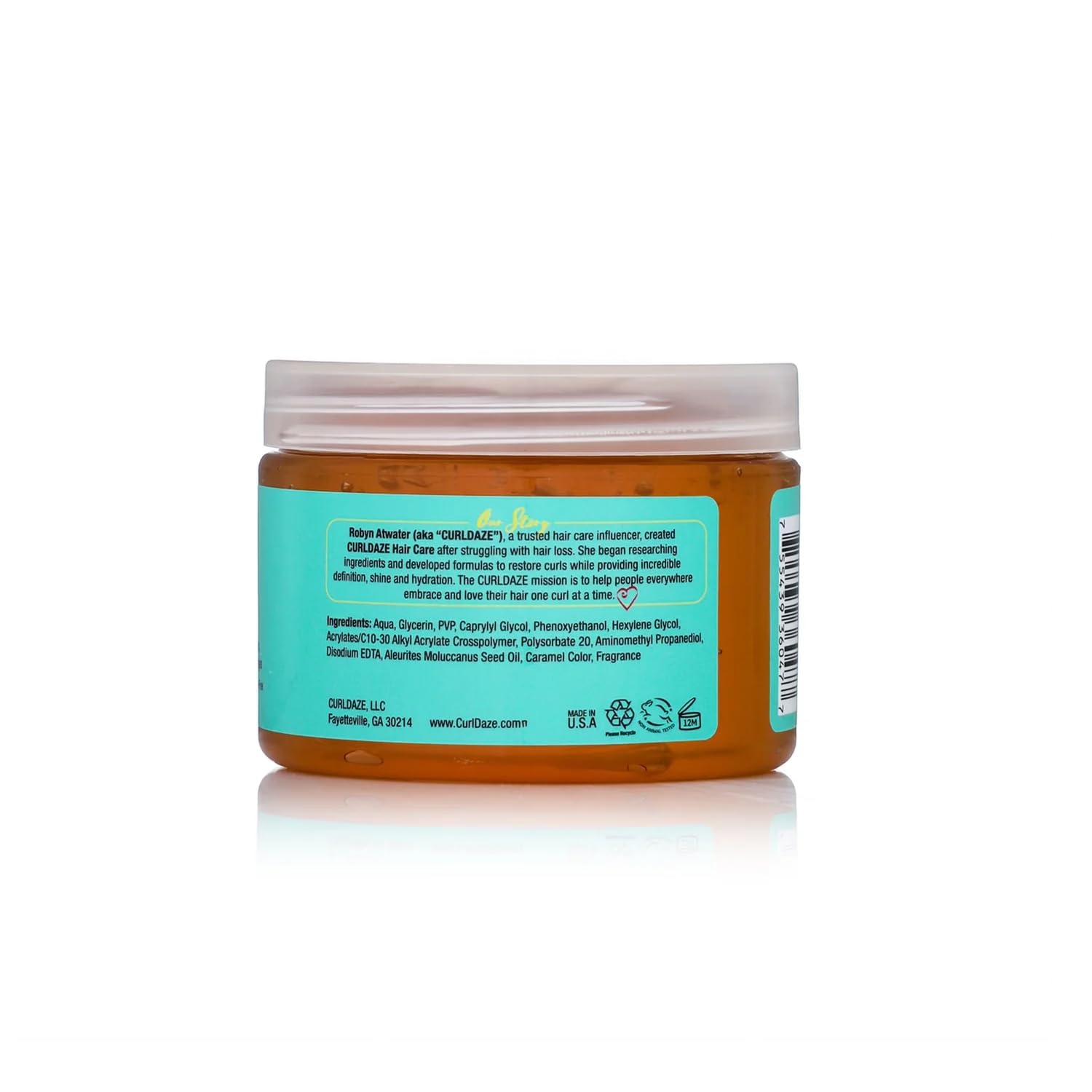 Curldaze Glossy Shine Gel with Kukui Oil | Defines Curls, Frizz Control, and Shine