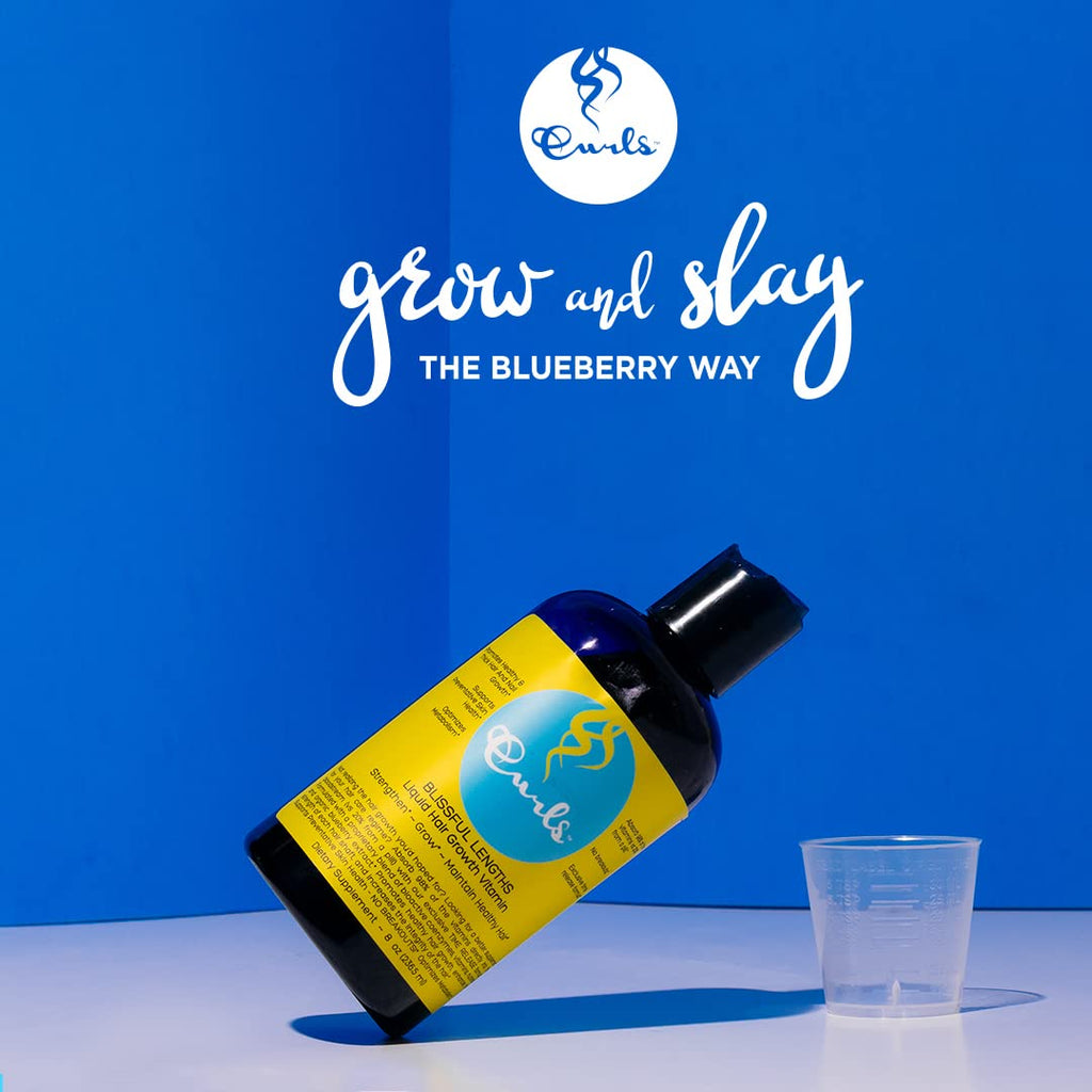 Curls Blueberry Bliss Liquid Hair Growth Vitamin – Grow, Strengthen & Maintain Hair, Nails & Skin (8oz)