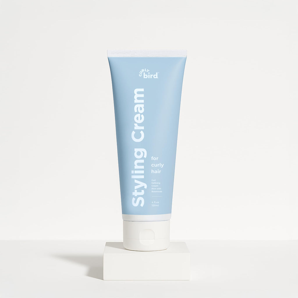 Curly Bird Curl Defining Styling Cream | Fragrance Free, Medium Hold, Family Friendly