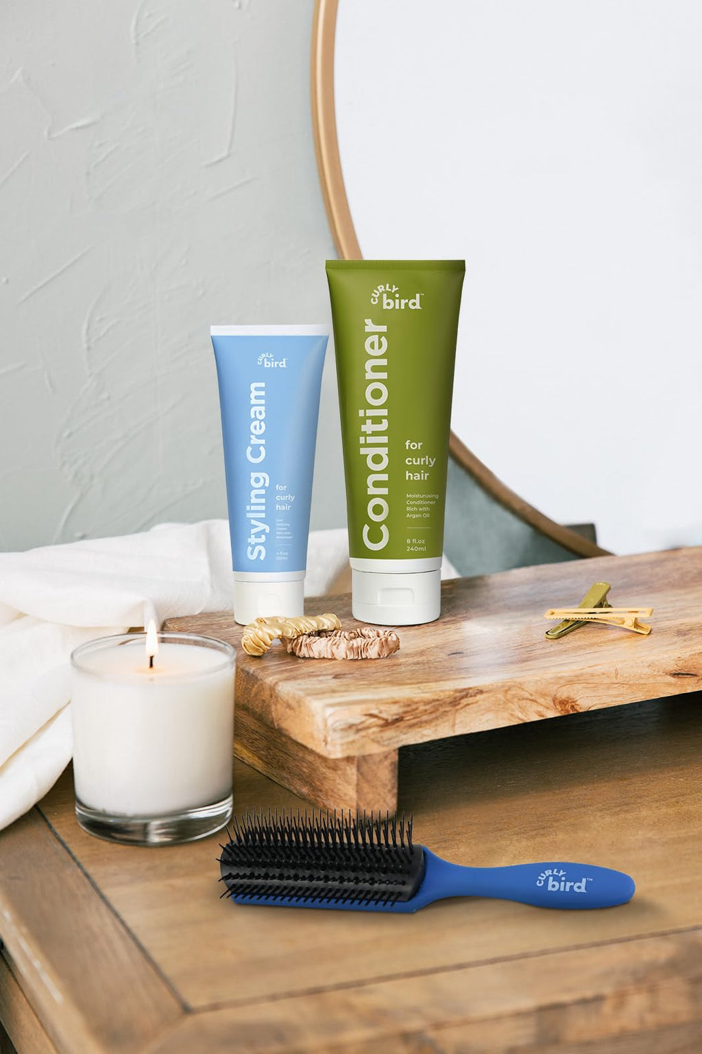 Curly Bird Curl Defining Styling Cream | Fragrance Free, Medium Hold, Family Friendly