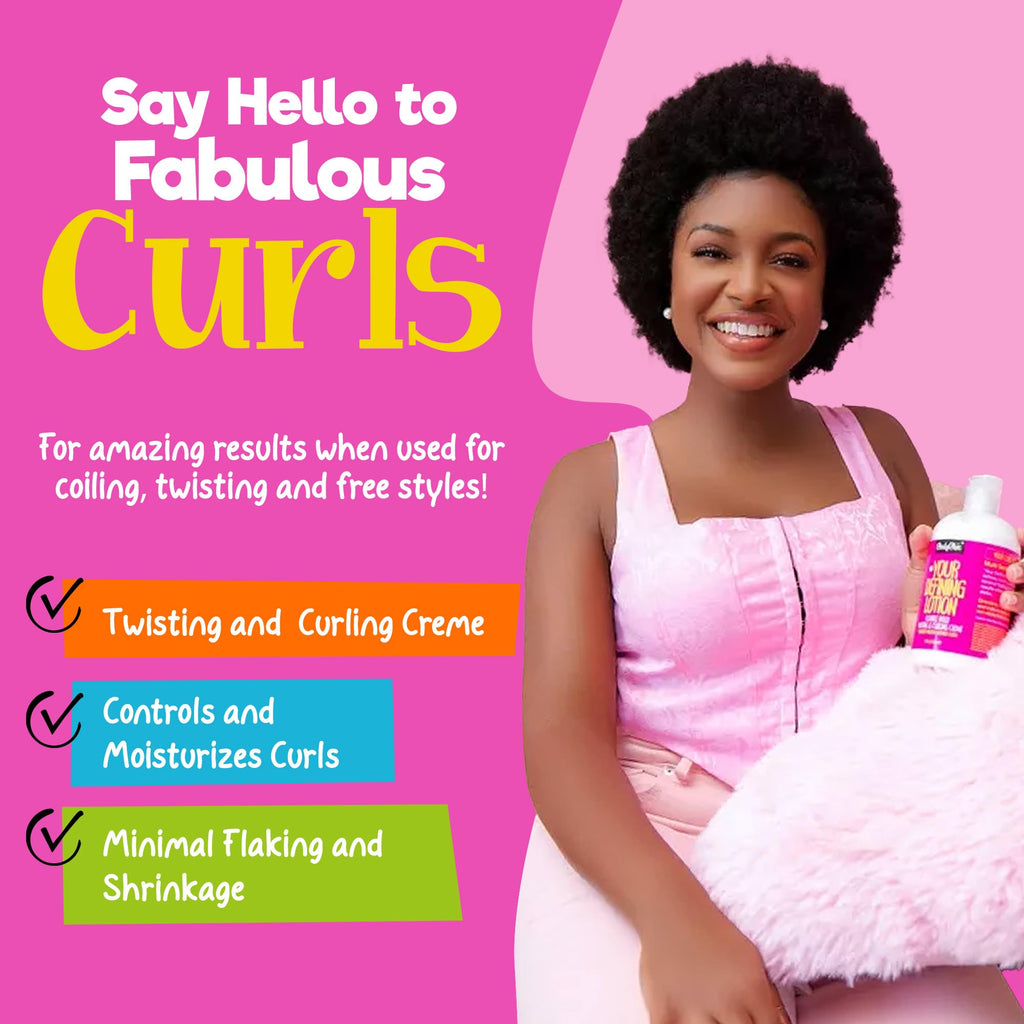 CurlyChic Your Defining Lotion – Curl Defining, Moisturizing & Styling Solution for Curly, Wavy & Coily Hair