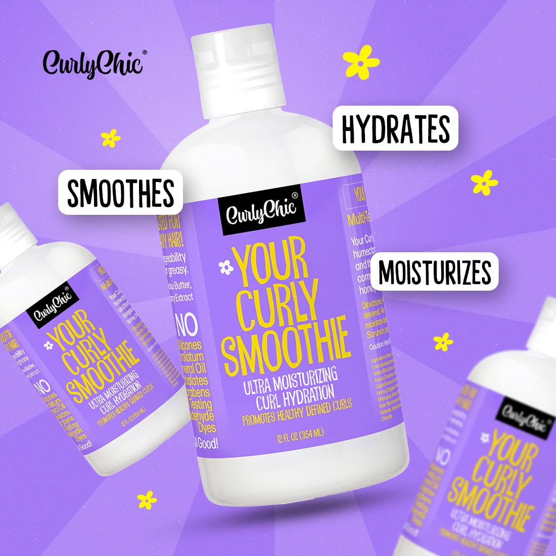 CurlyChic Your Curly Smoothie - Moisturizing Curl Creme for Defined, Healthy Curls