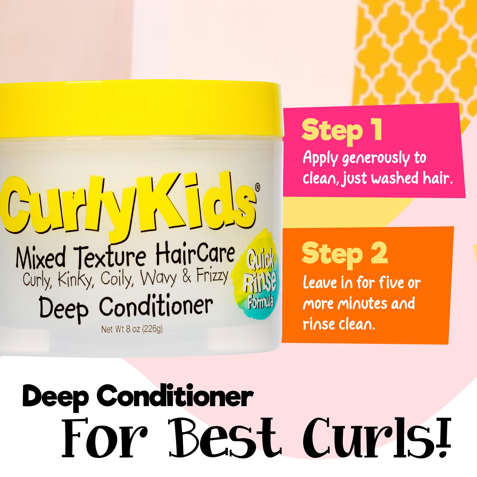 CurlyKids Hair Detangler Conditioner for Kids | Sulfate & Paraben Free, 8oz