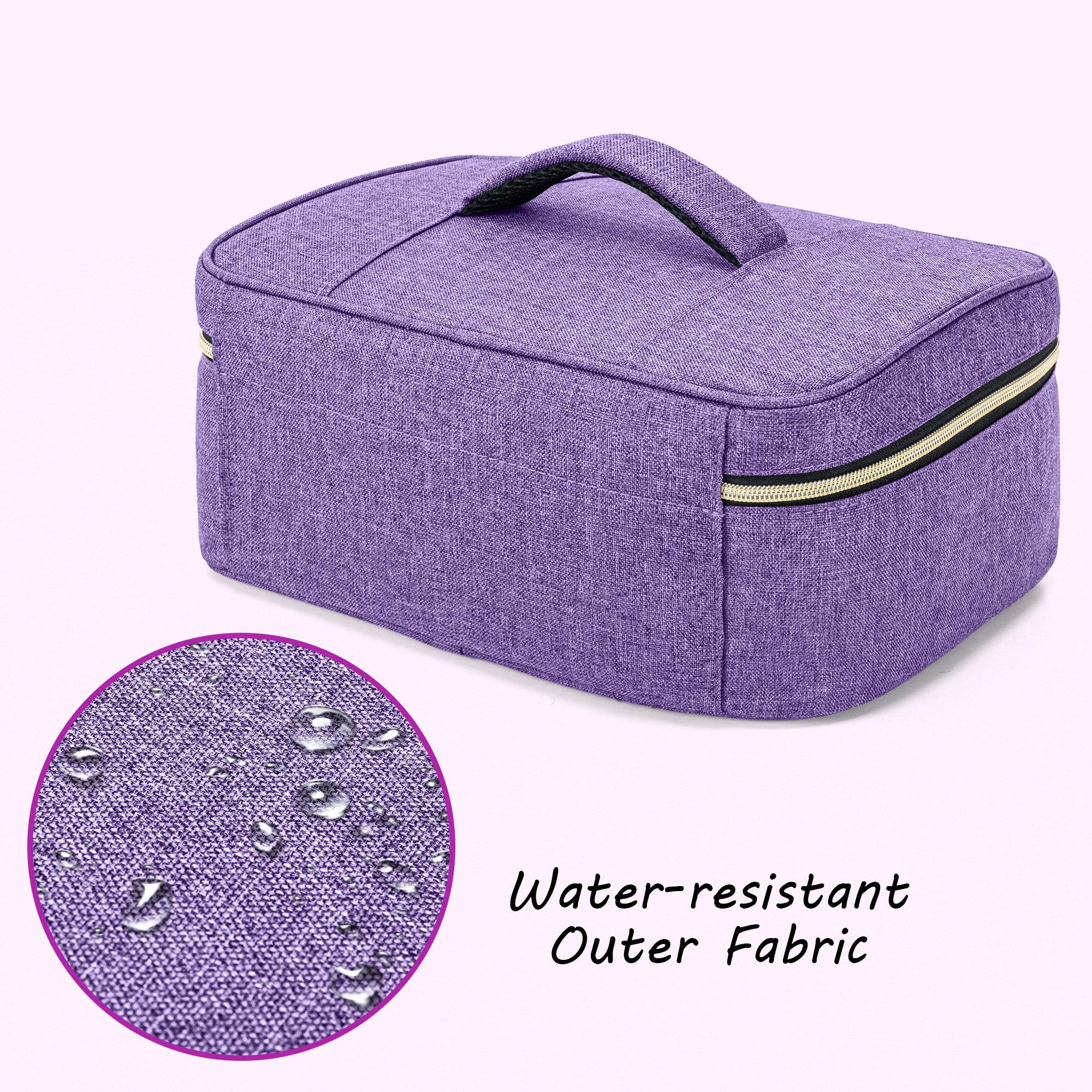 CURMIO Essential Oil Storage Case for 40 Bottles (5ml-30ml) – Purple Bag Only