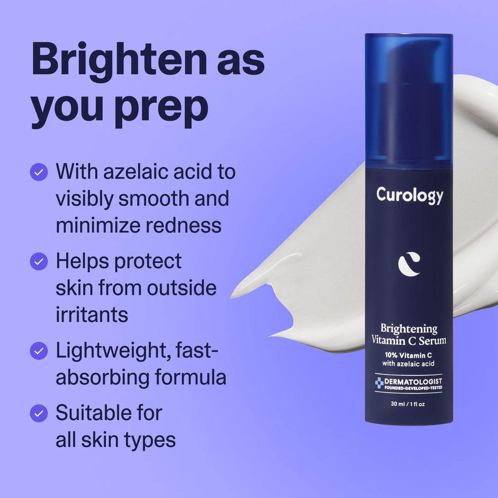 Curology Brightening Vitamin C Serum – Evens Skin Tone, Smooths Texture, Calms Redness (Milky Serum) – 1 fl oz