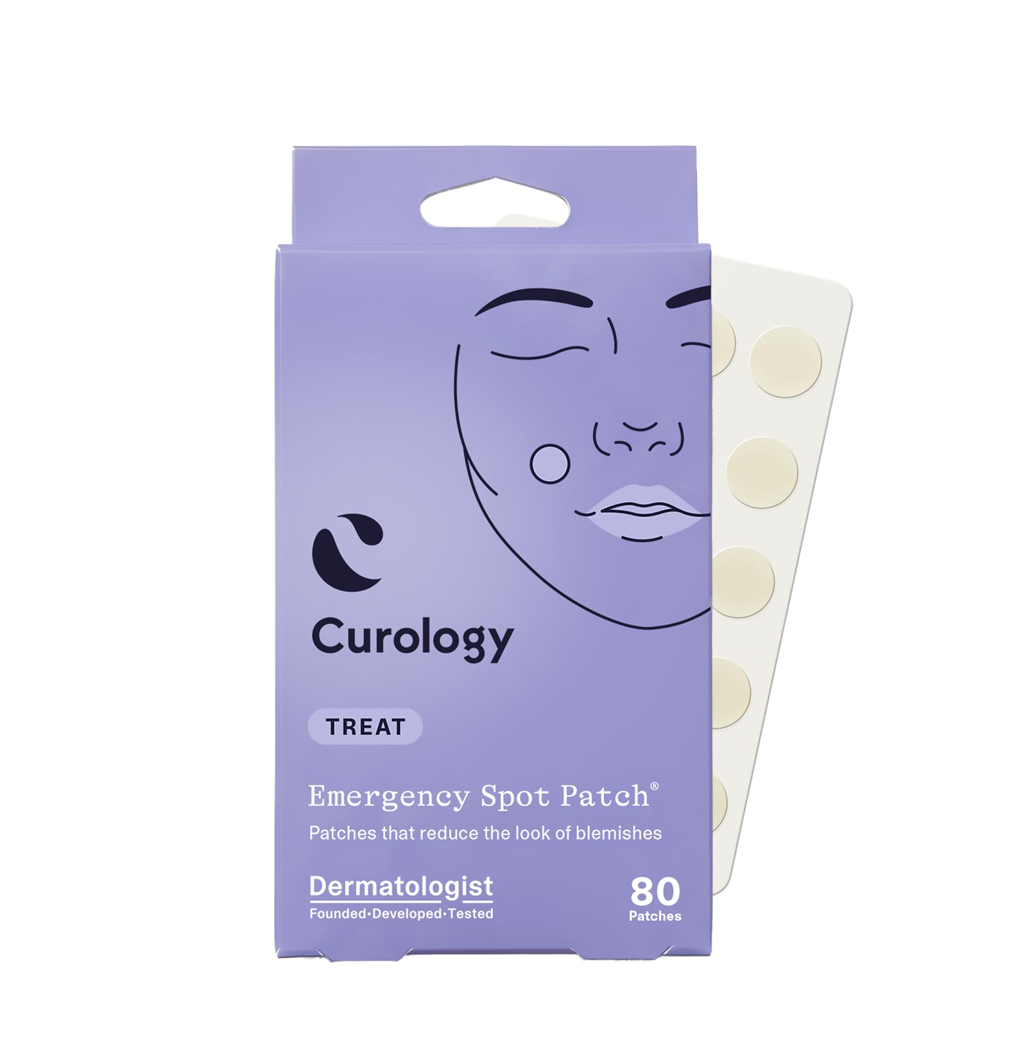 Curology Emergency Spot Patches for Face – Fast-Acting Hydrocolloid (80 Count)