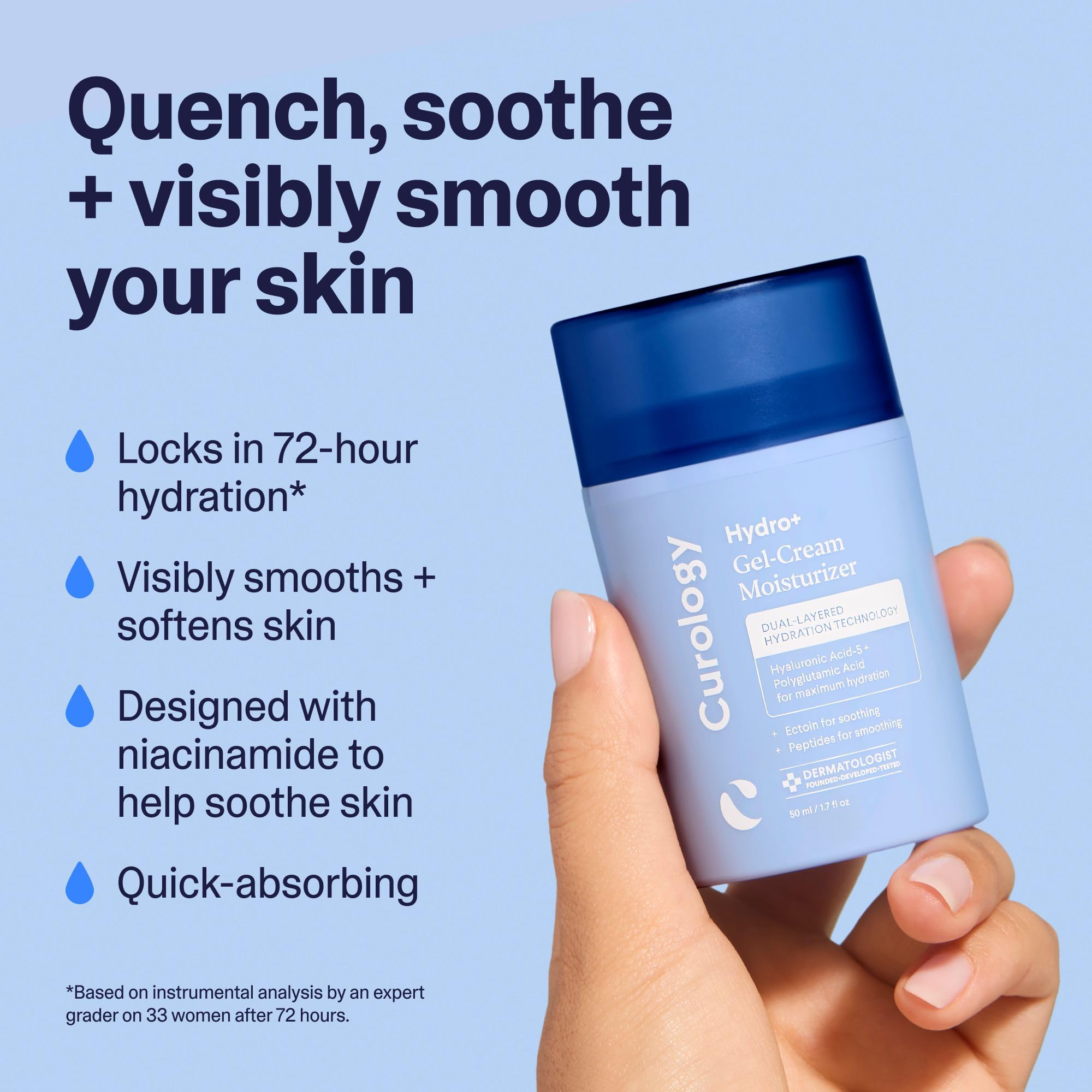Curology Hydro+ Essentials Bundle: Foaming Cleanser, Cream Moisturizer & Eye Gel