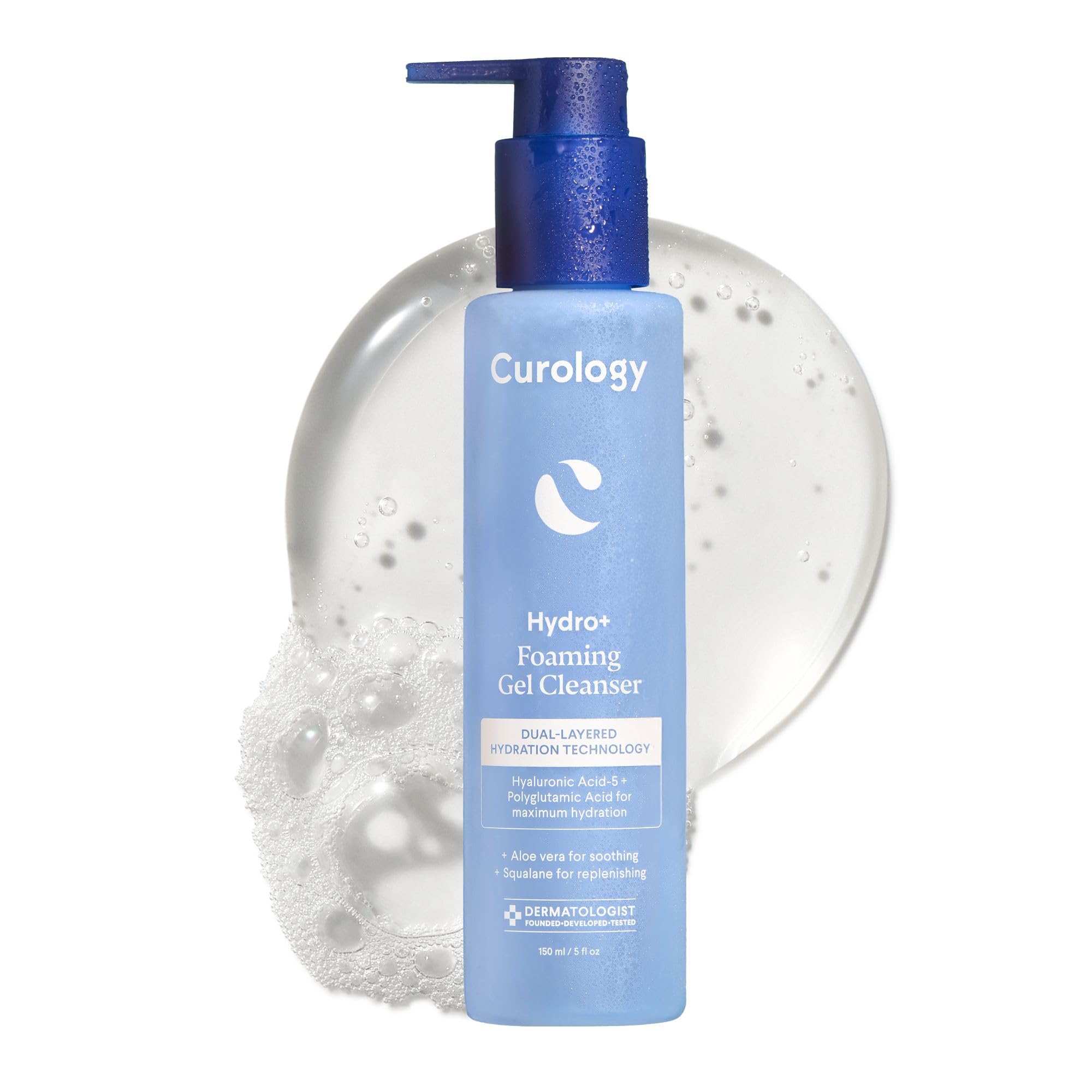 Curology Hydro+ Foaming Gel Cleanser – Hydrating, Fragrance-Free, Gentle for Sensitive Skin