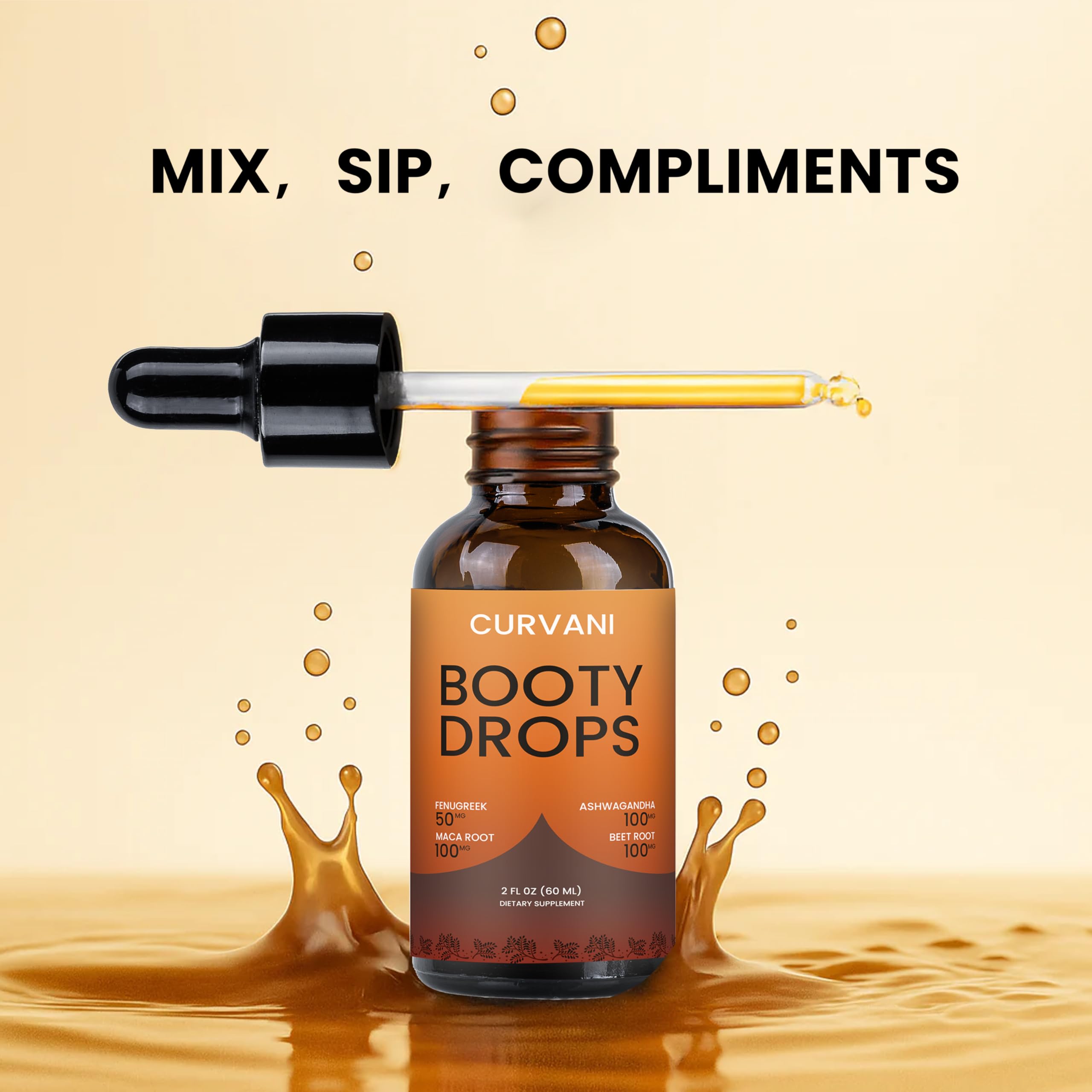 Curvani Booty Drops Lifting Serum – 2 oz Concentrated Formula for Curves