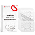 CurvLife CareHold Pro Nail Adhesive Tabs – Extra Wide 0.3mm Ultra Thin, 10 Sheets, 15 Sizes, Clear