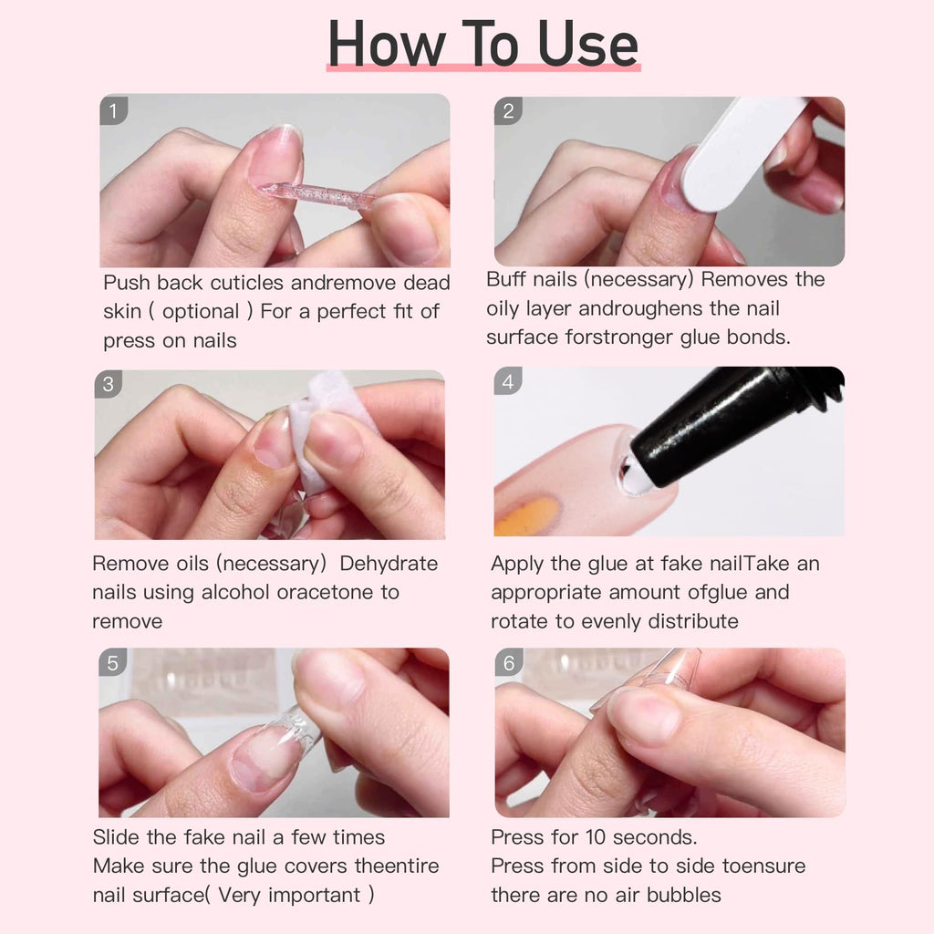Curvlife 10g Semi-Solid Nail Glue Gel & 20ml Pinpoint Remover Kit for Press-On Nails