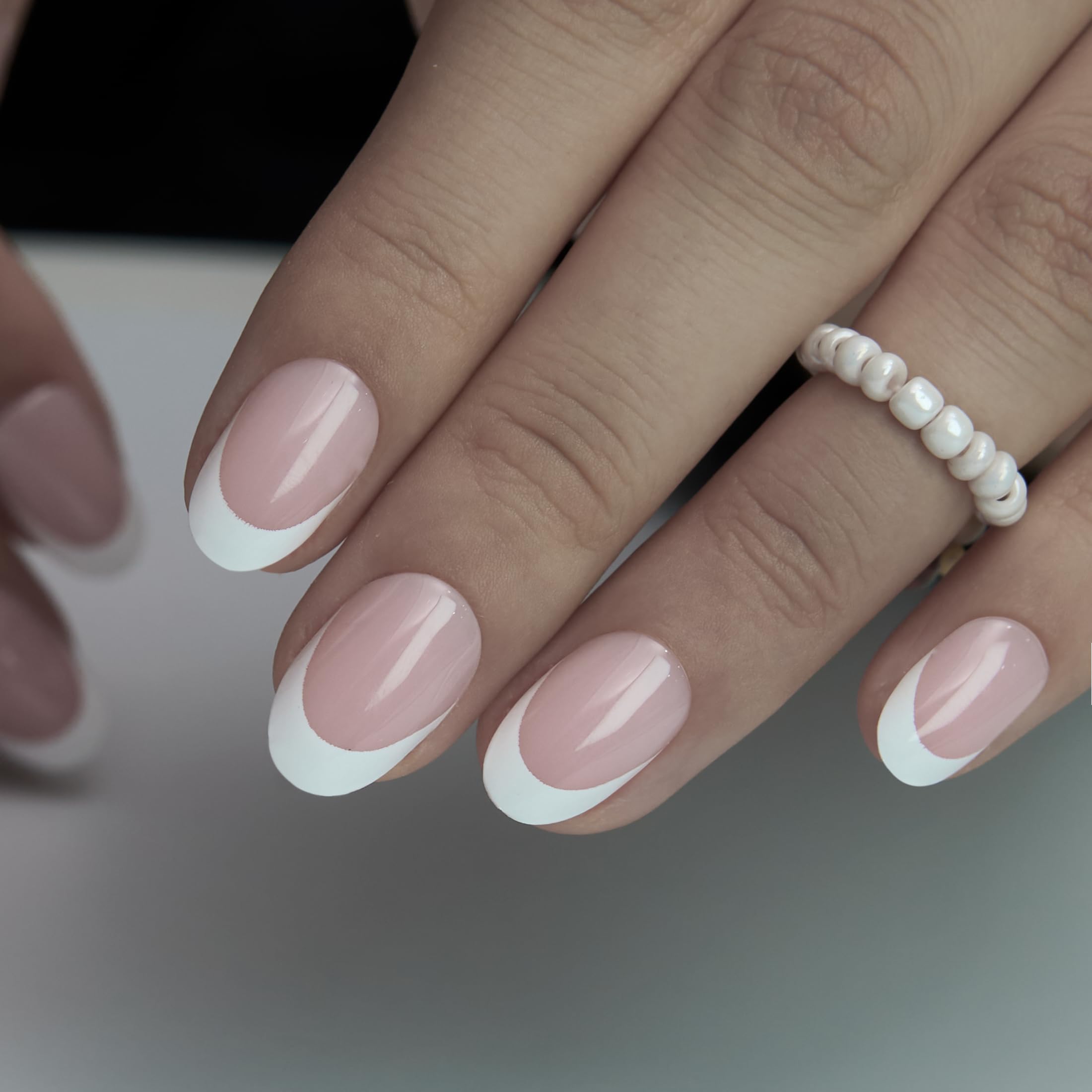 CurvLife Oval French Press On Nails Short – Soft Gel Salon Quality False Nails