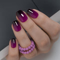 Curvlife Press-On Nails 30-Piece Grayish Purple Short Gel Kit