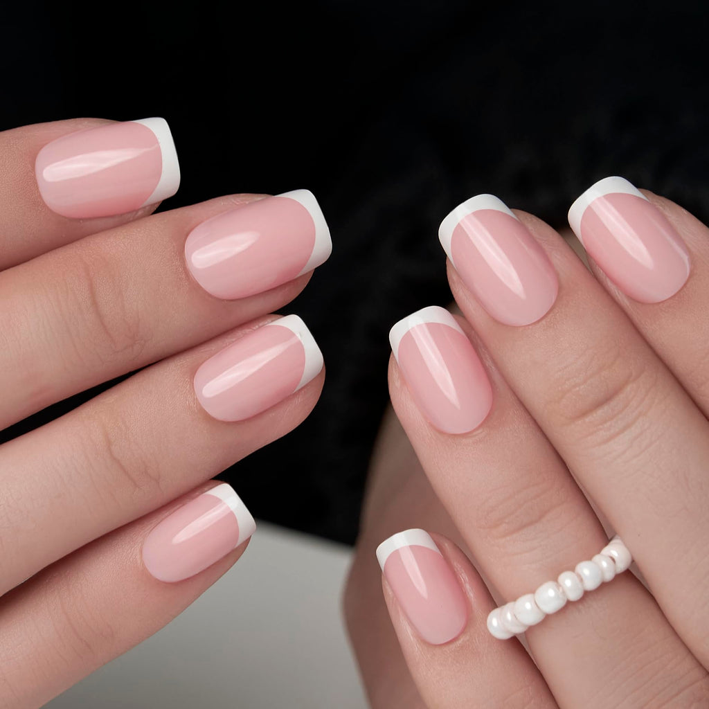 Curvlife Short Square Press-On Nails – Soft Gel Full-Cover False Nails Kit