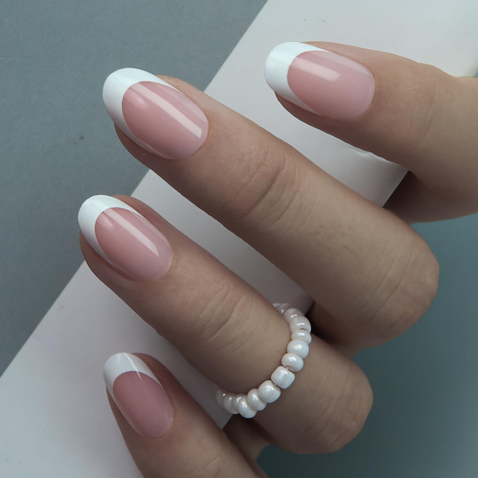 CurvLife Oval French Press On Nails Short – Soft Gel Salon Quality False Nails