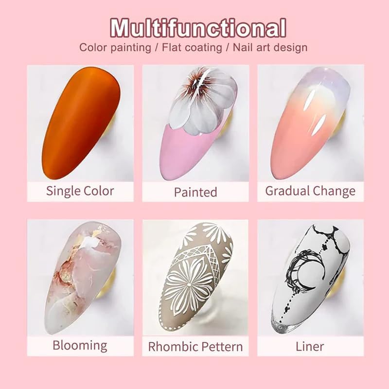 CurvLife Solid Nail Art Polish – DIY Jelly Gel Cream Neon Pastel Set (Soak Off)
