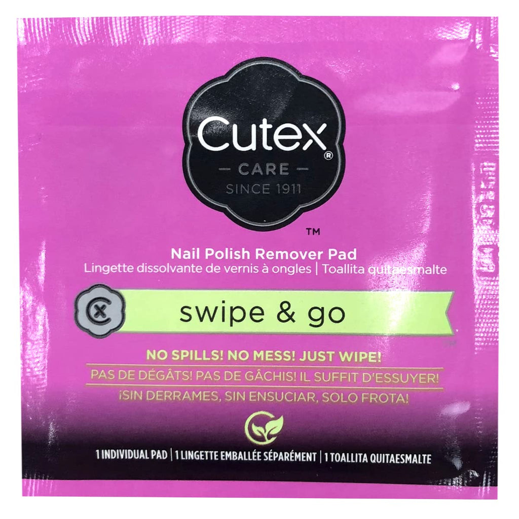 Cutex Swipe and Go Nail Polish Remover Pads (Pack of 4) – Non-Acetone