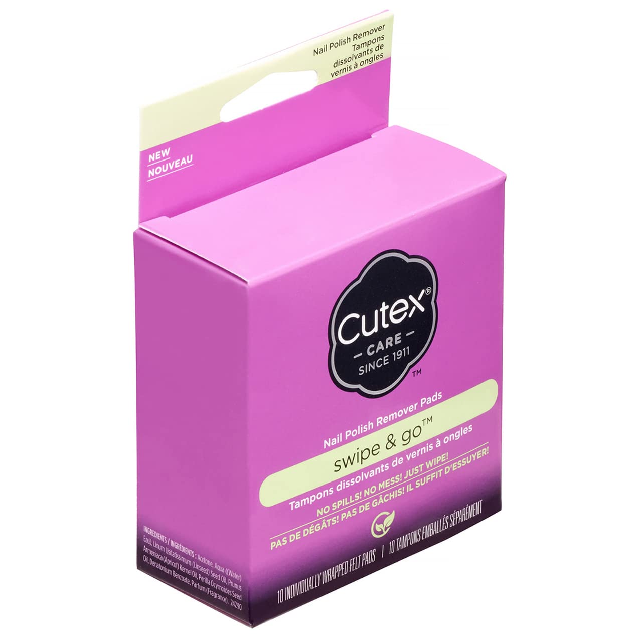 Cutex Swipe and Go Nail Polish Remover Pads (Pack of 4) – Non-Acetone