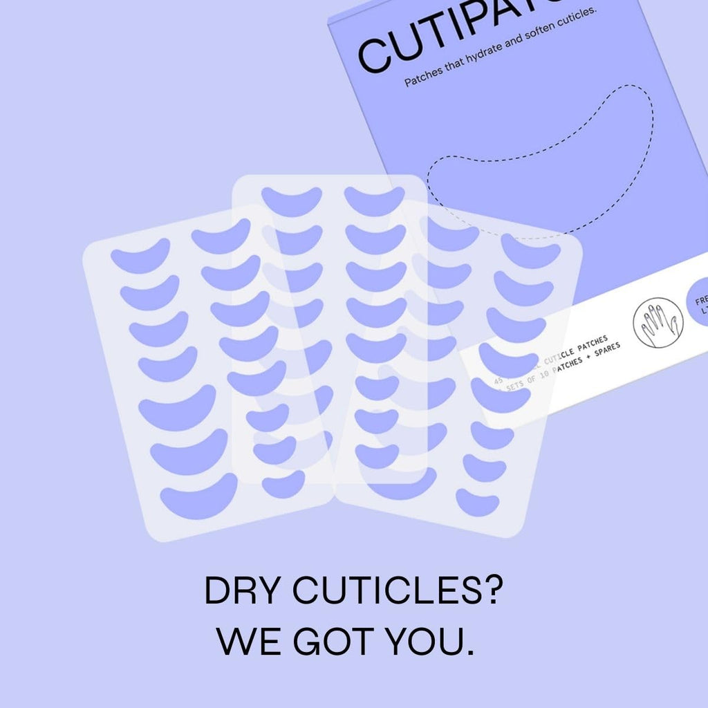 CUTIPATCH Cuticle Patches – Hydrate, Protect & Soften Dry Cuticles | 45 Count (3 Sets + Spares)