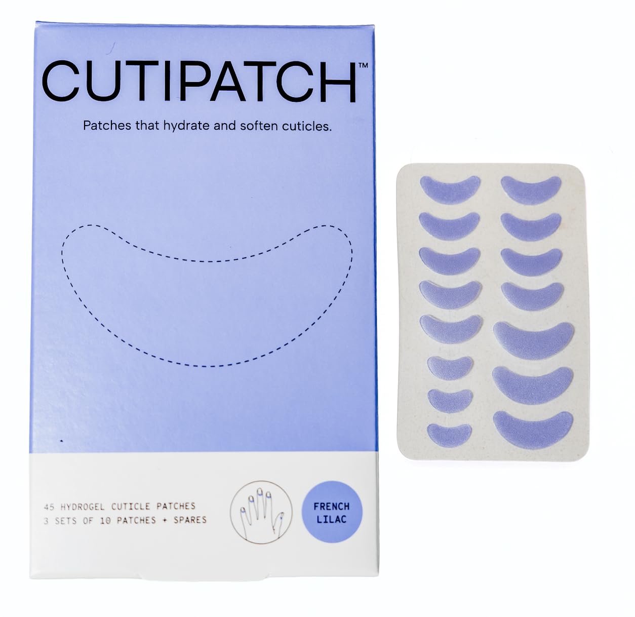 CUTIPATCH Cuticle Patches – Hydrate, Protect & Soften Dry Cuticles | 45 Count (3 Sets + Spares)