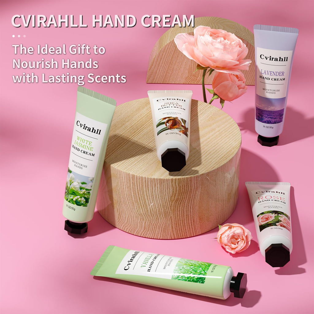 Cvirahll 10-Pack Hand Cream — Deep Moisture, 5 Scents, Valentines Gifts for Her