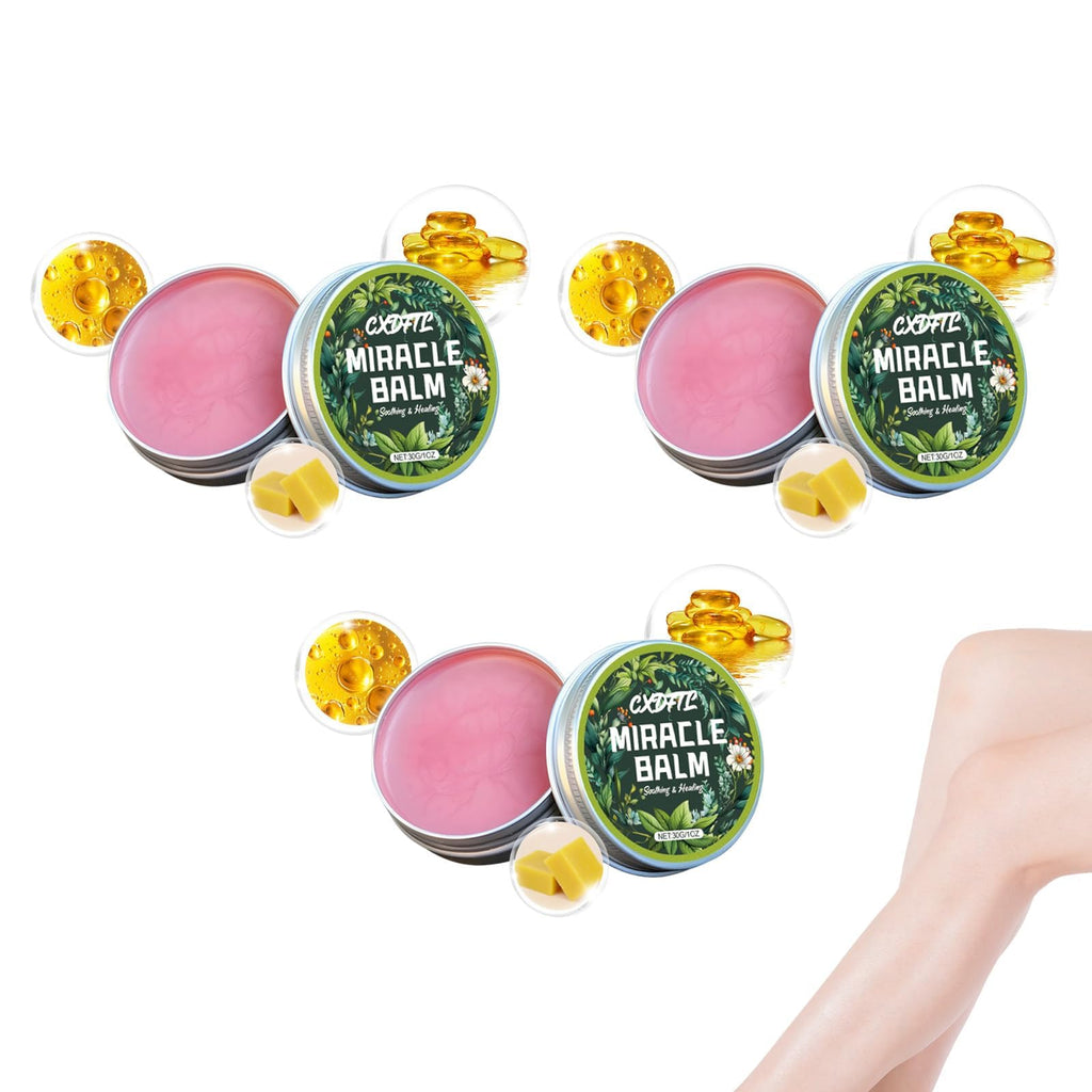 CXDFTL Miracle Balm – Organic 3-Pack Moisturizing Cream for Legs, Arms, and Back
