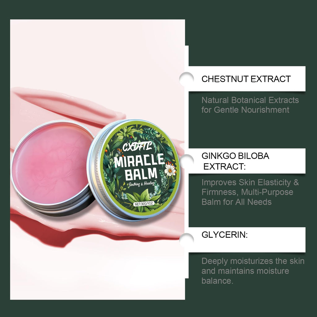CXDFTL Miracle Balm – Organic 3-Pack Moisturizing Cream for Legs, Arms, and Back