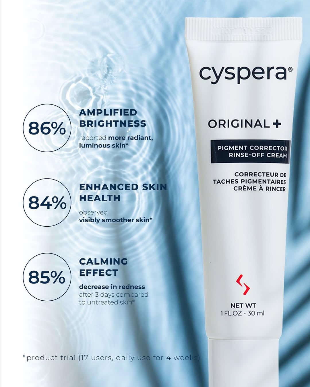 cyspera Original+ Pigment Corrector Rinse-Off Cream, 1 Fl. Oz.