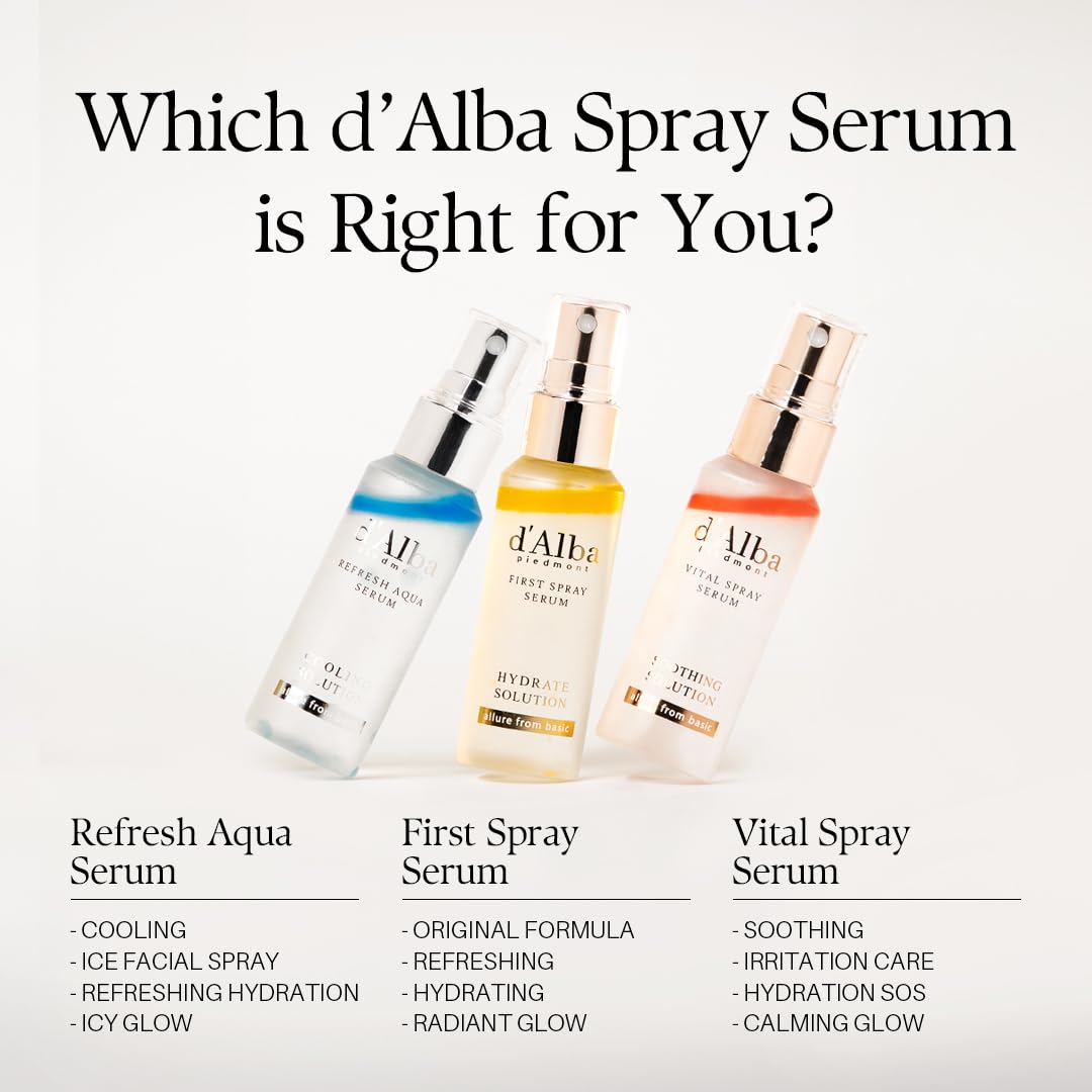 d'Alba Piedmont White Truffle Spray Serum Gift Set – 3 Solutions, Vegan Korean Skincare