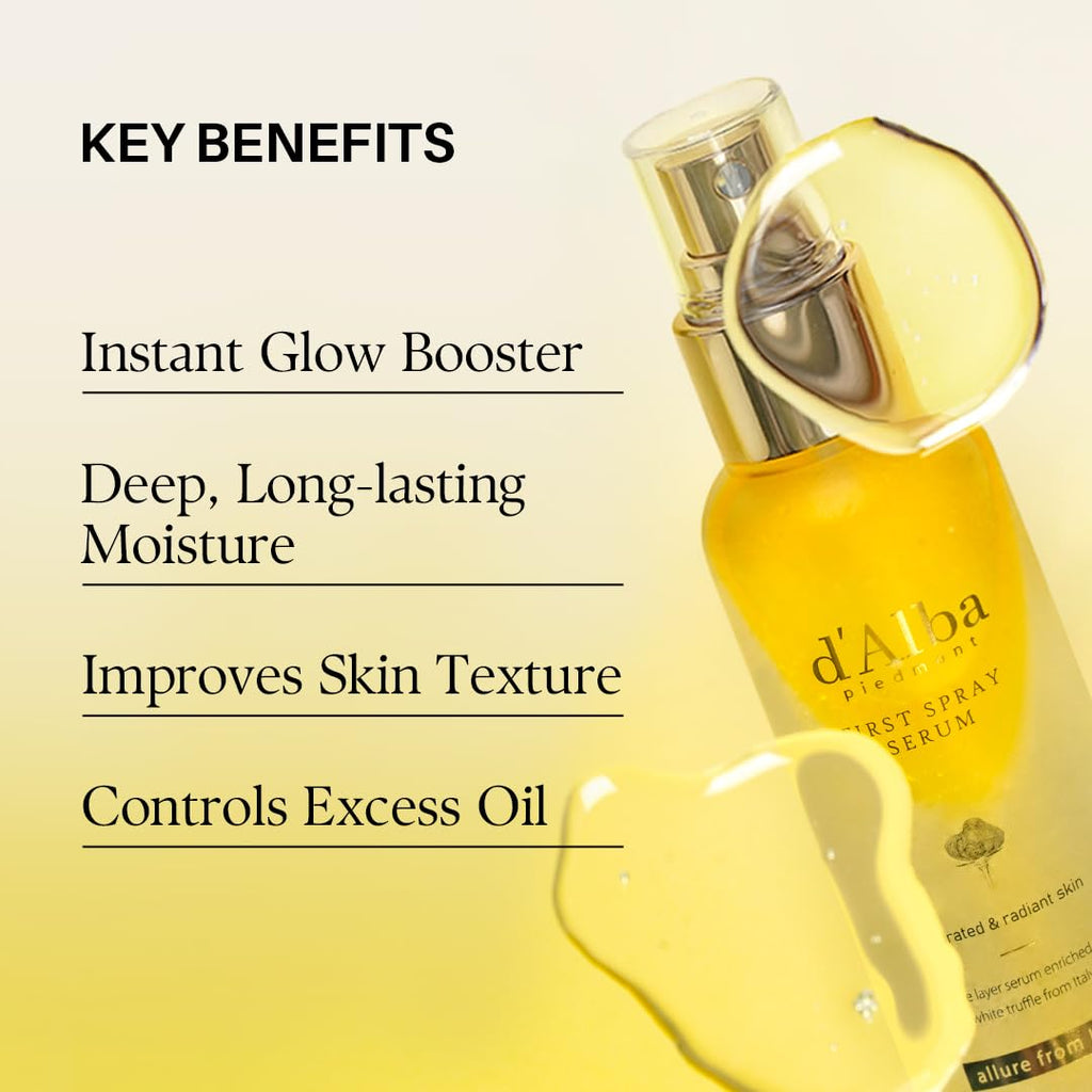 d'Alba Piedmont White Truffle Spray Serum Gift Set – 3 Solutions, Vegan Korean Skincare