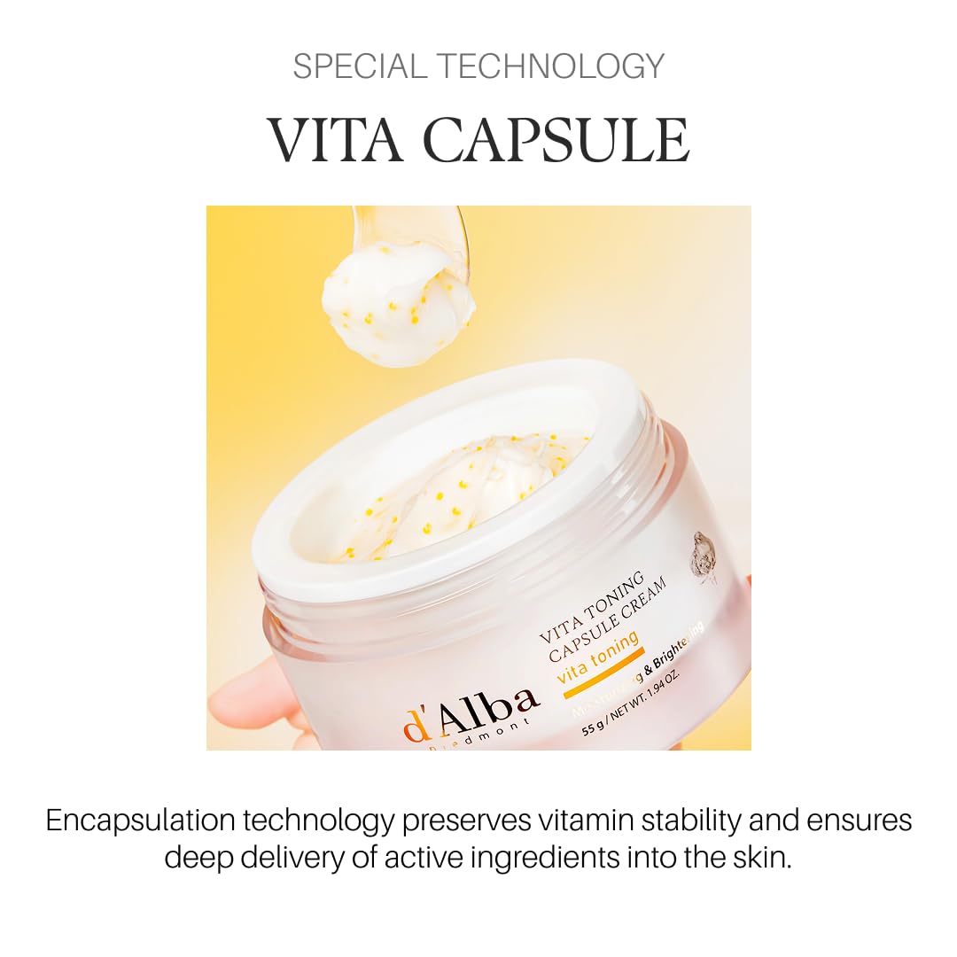 d'alba Piedmont Vita Toning Capsule Cream — Deep Hydration & Glass Skin