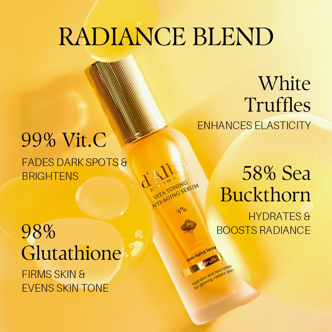 d'alba Piedmont Vita Toning Anti-Aging Spray Serum 8% 70ml | Lightweight Hydrating Mist