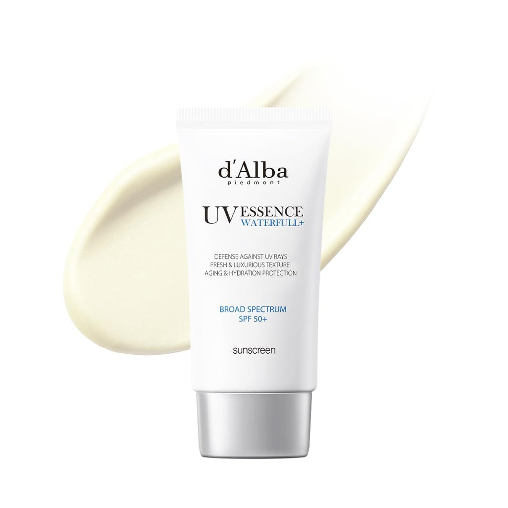d'alba Piedmont Waterfull Essence Sunscreen SPF 50+ – Vegan, Lightweight, Glowy Finish